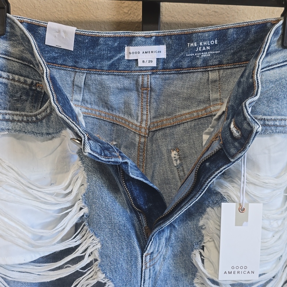 NWT Good American Khloe Jeans Size 8 - Picture 13 of 13